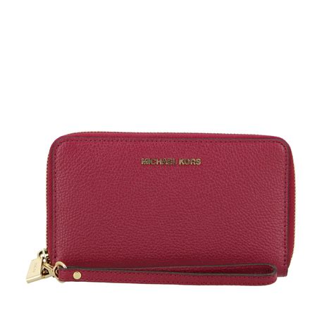 michael kors wallet width|Michael Kors dark cherry wallet.